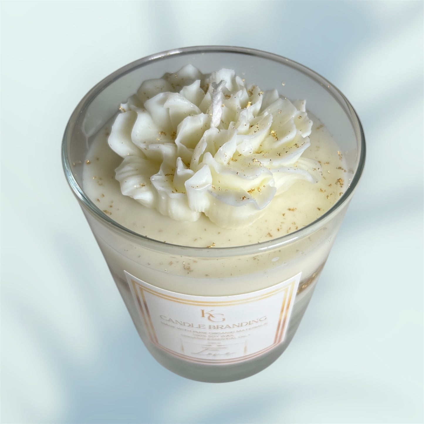 Bougie artisanale KG - Vanille & Rose (290g)